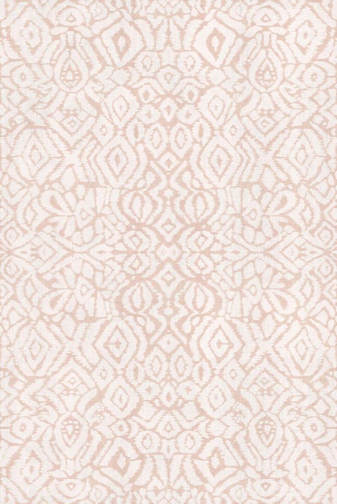Zacht perzik ikat ornamentpatroon