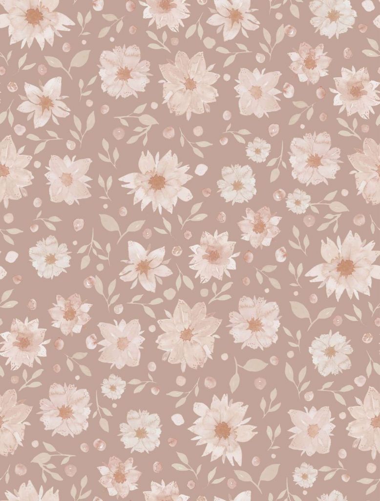 Zachte aquarelbloemen in blushbeige