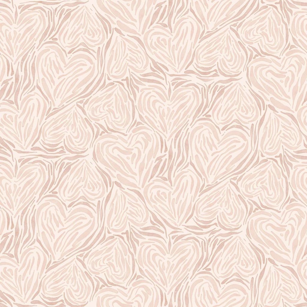 Organische bladeren in blushbeige