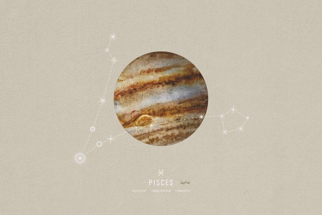 Pisces Planeet Met Sterrenlijn