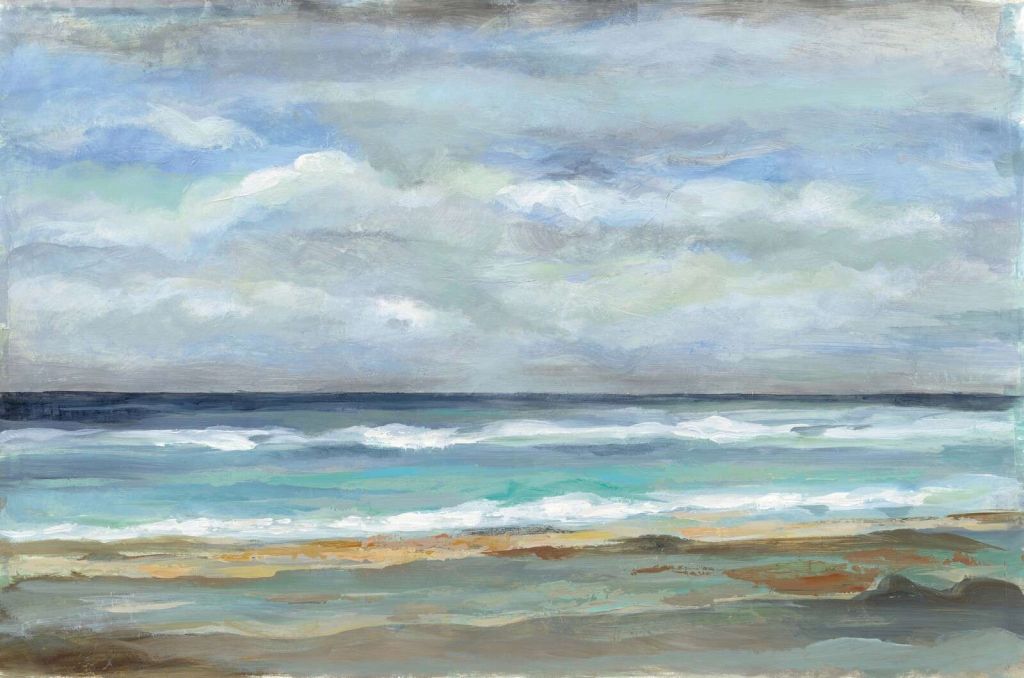 Rustige Zee Onder Wolkenlucht