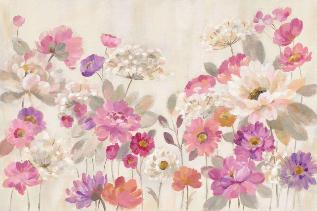 Romantische Bloemenweelde In Pastel