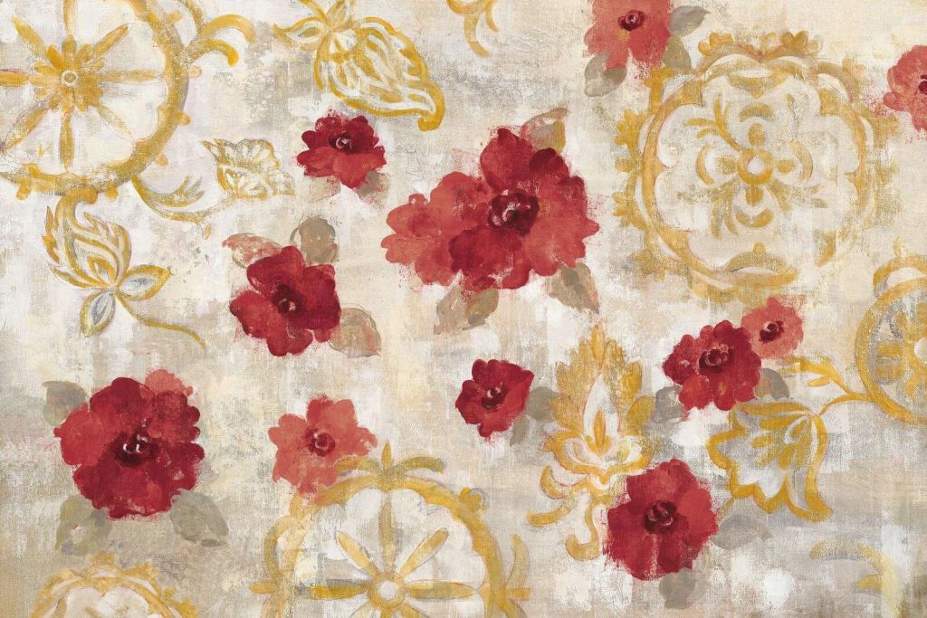 Rode Rozen Met Gouden Ornamenten