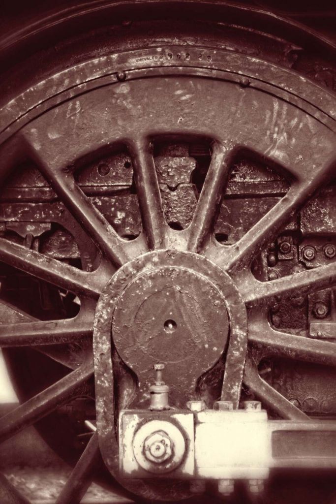 Verweerd Treinwiel In Sepia