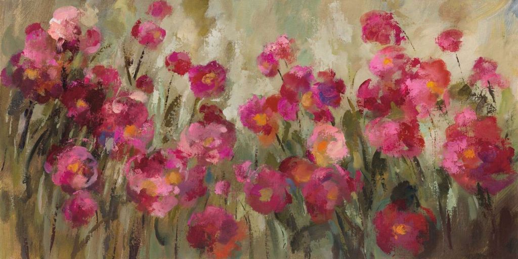 Vuurrode bloemen in zomergloed