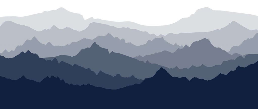 Rustige blauwe berglagen