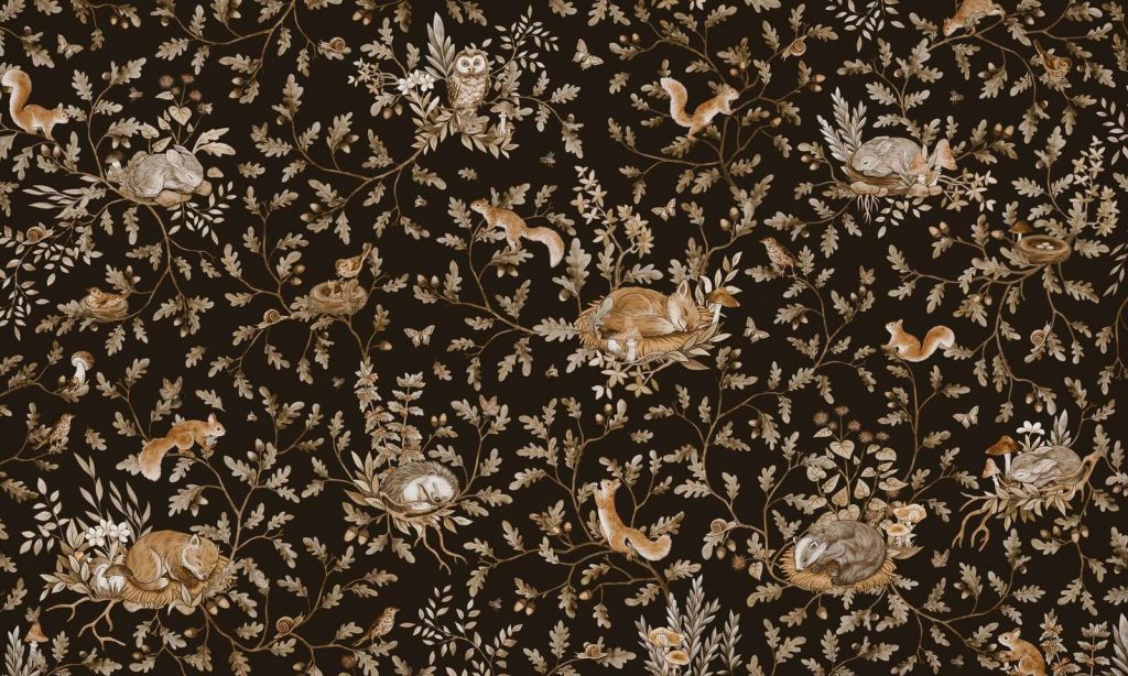 Playful Woods - Vintage - Black