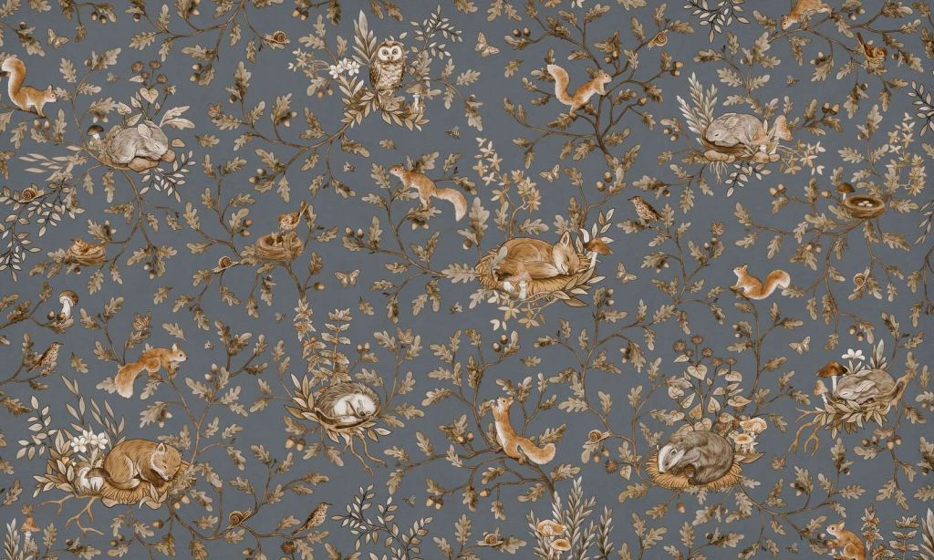 Playful Woods - Vintage - Blue