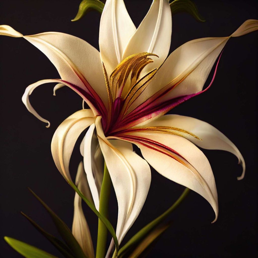 Macro Grand crinum lily Flower