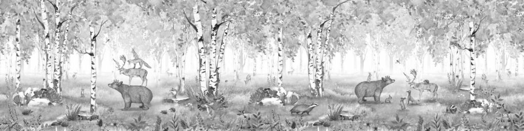 Bear King - Black and White - Panorama