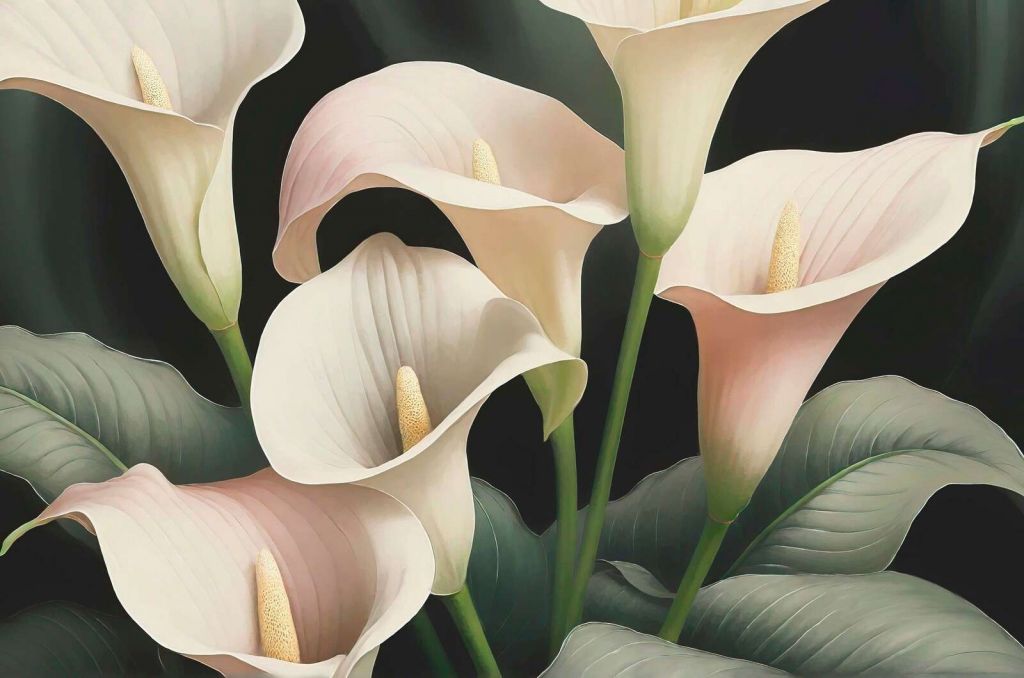 Elegante calla lelies in crème