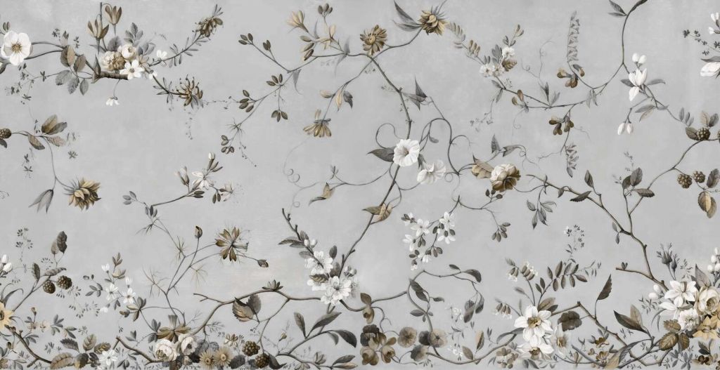 Elegante bloesemtakken in sepia