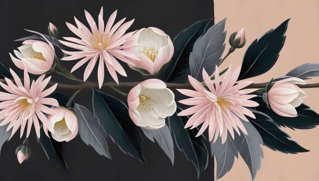 Zachtroze clematis op tak