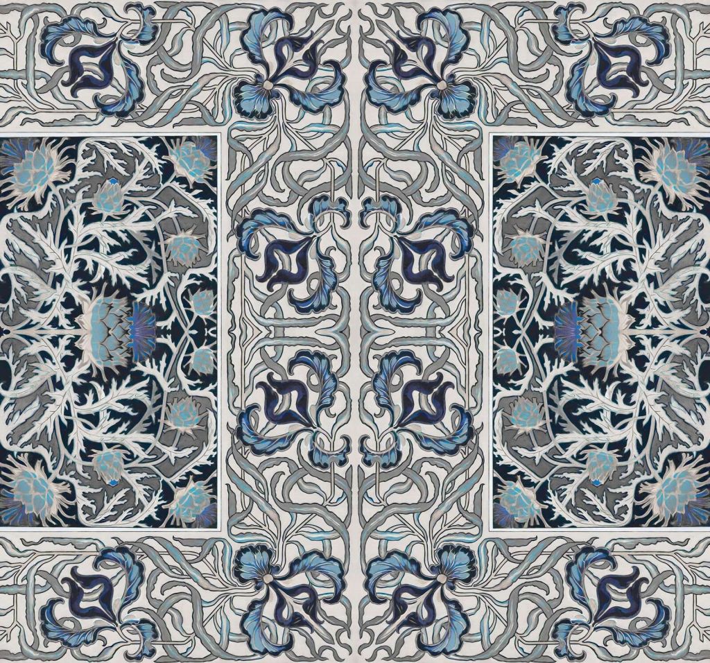Ornamentale bloemen in art nouveau