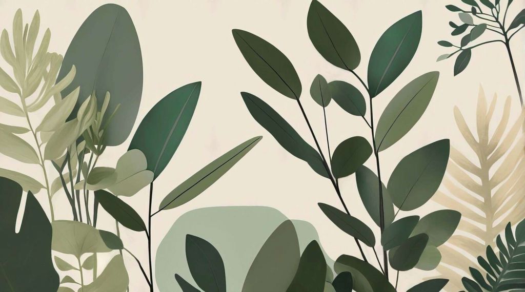 Minimalistische botanische bladeren