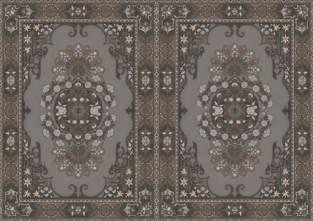 Klassieke ornamenten in donker taupe