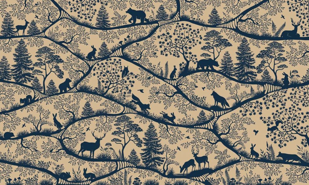 Nordic Nature - beige blue