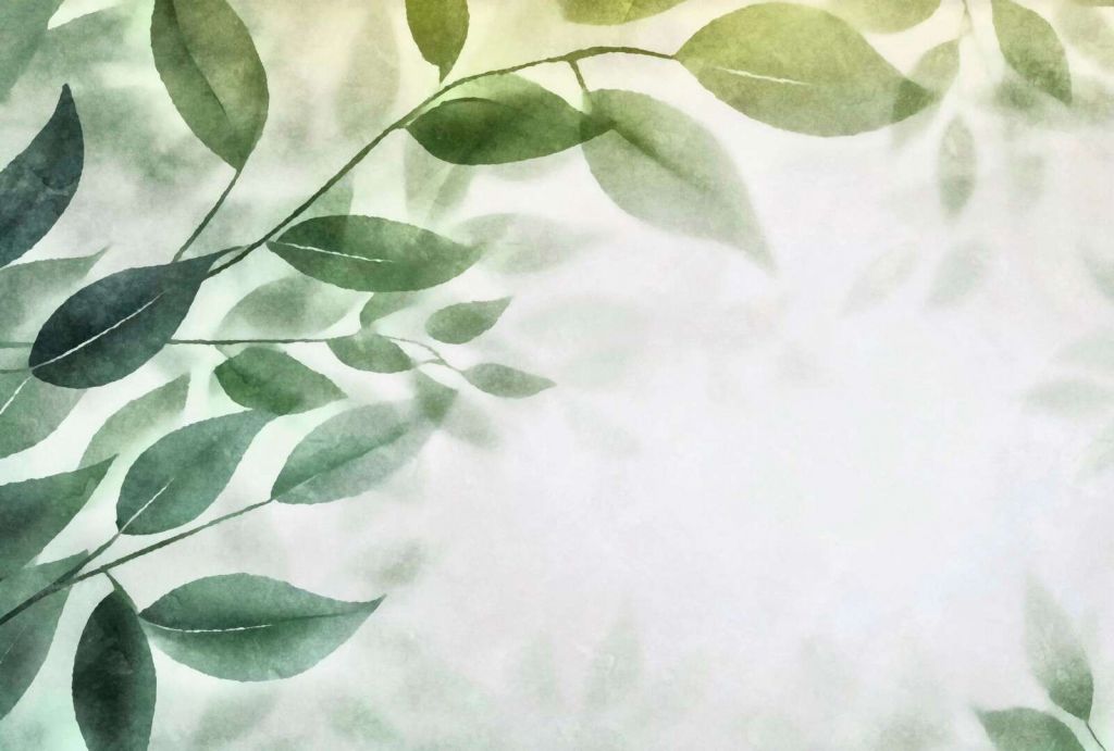 Calm foliage green leaves
