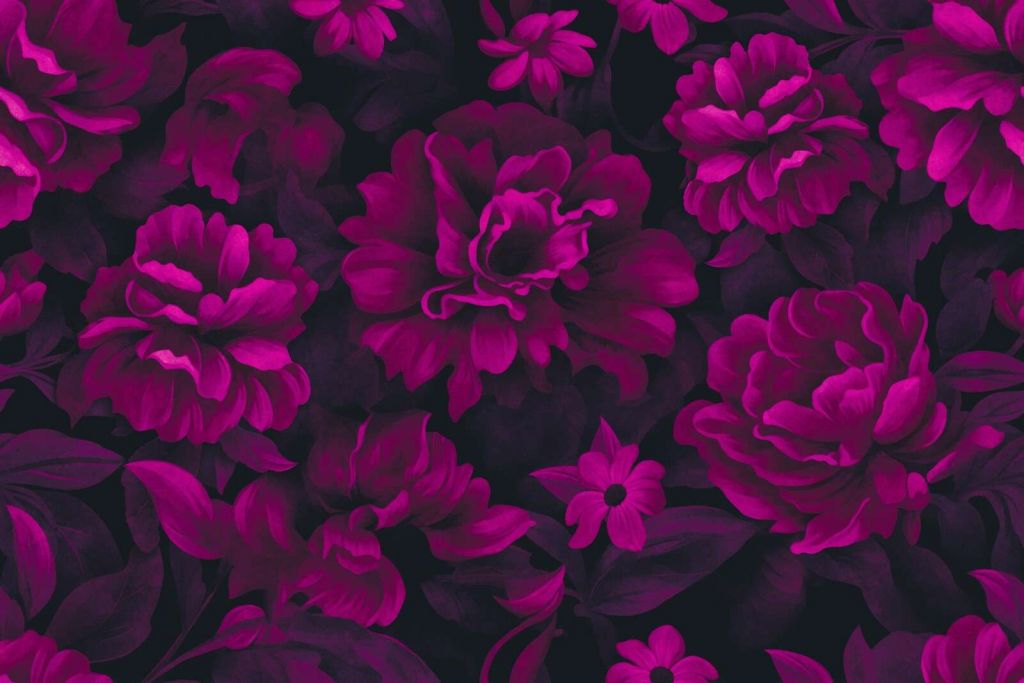 Velveteen flowers pink floral luxury opulenz