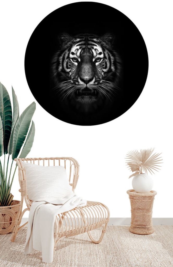 Behangcirkel Dark tiger