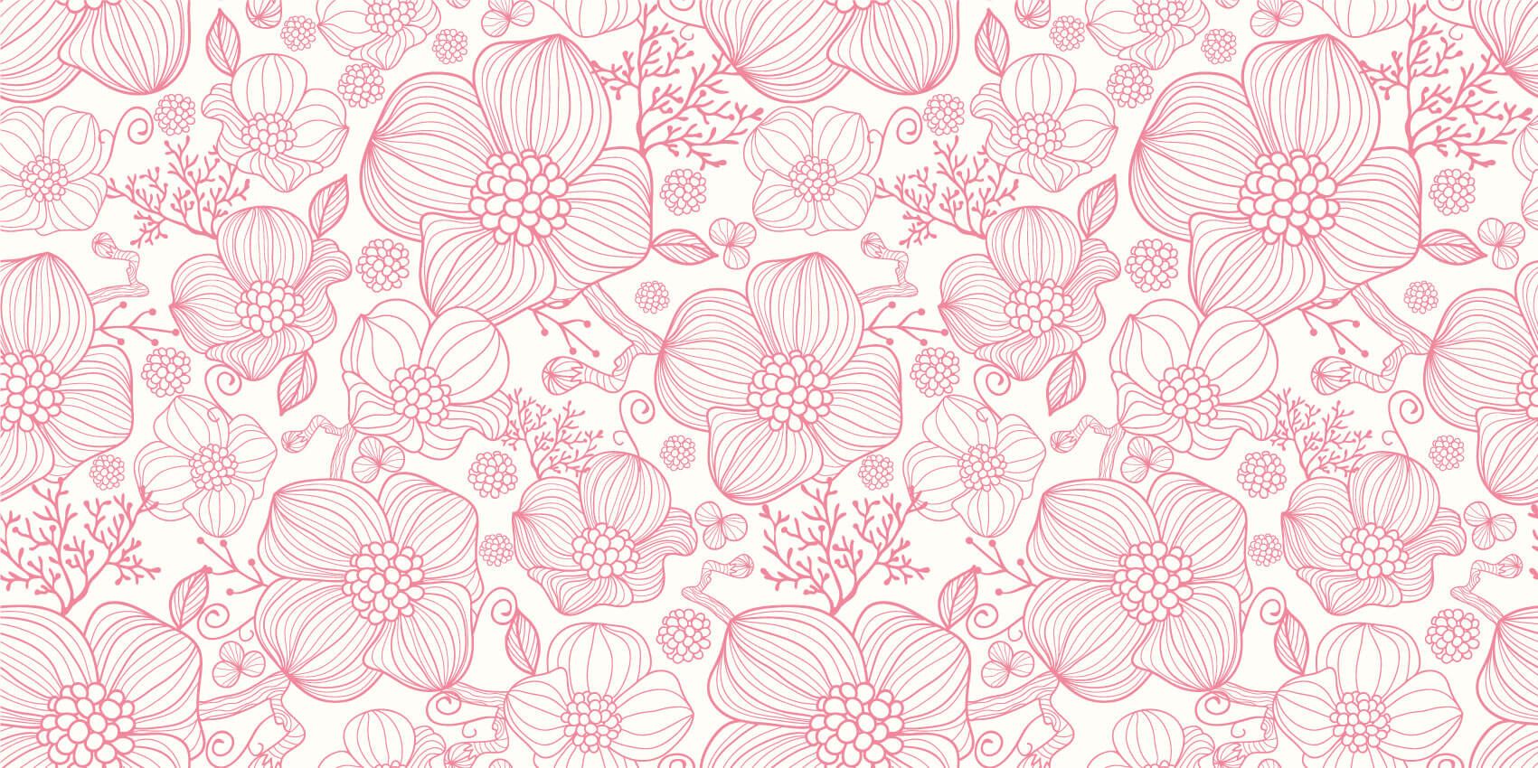 Patronen - Grote roze bloemen - Slaapkamer