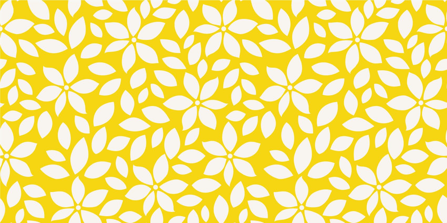 Overige - Geel bloemenpatroon - Babykamer