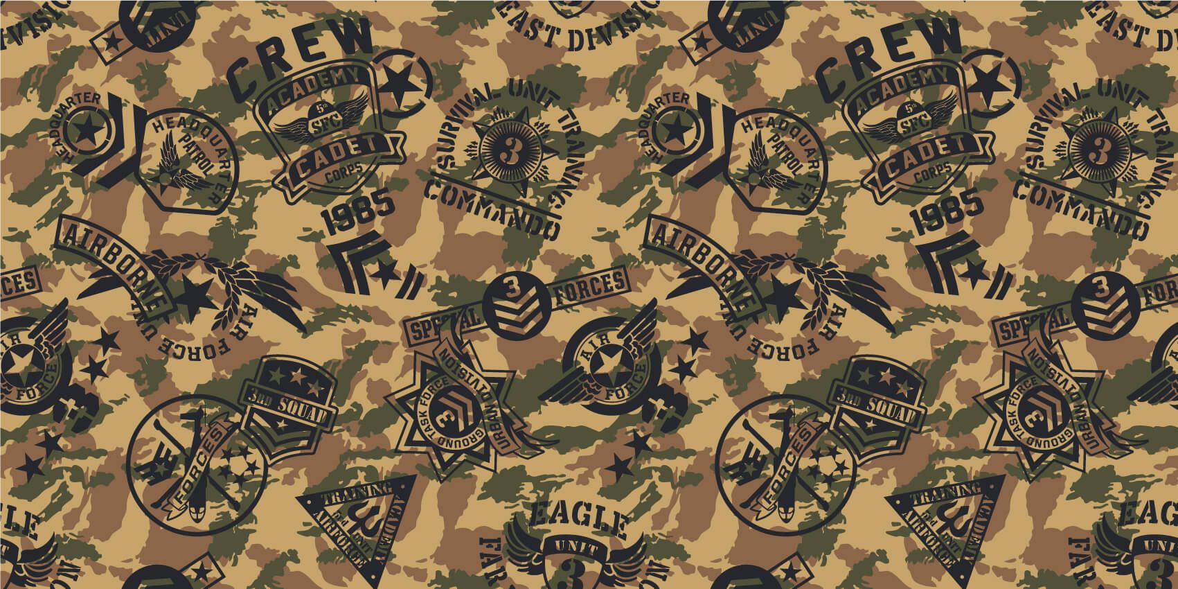 Overige - Camouflage met logo's  - Kinderkamer