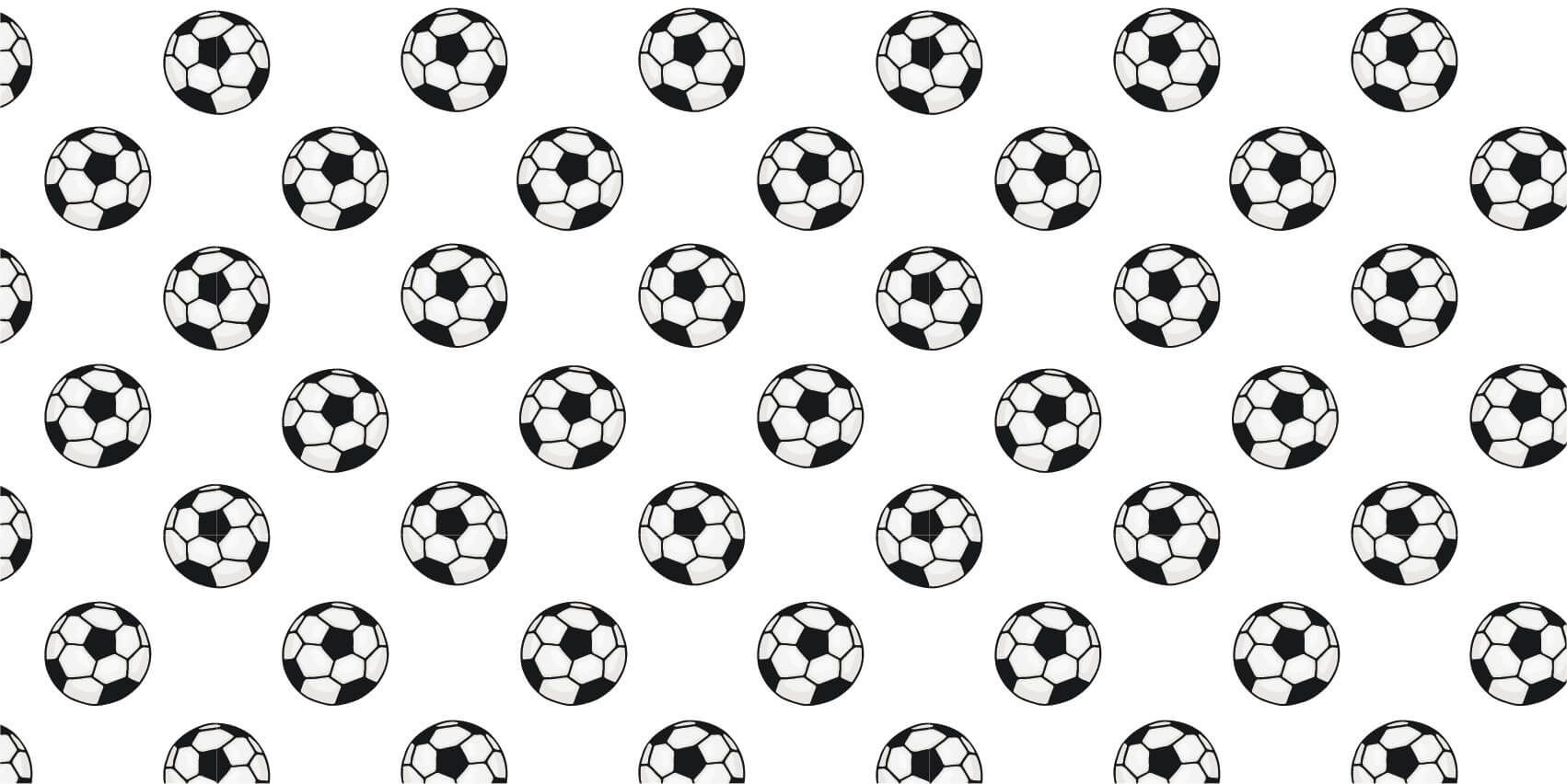 Voetbal behang - Behang met voetballen - Kinderkamer