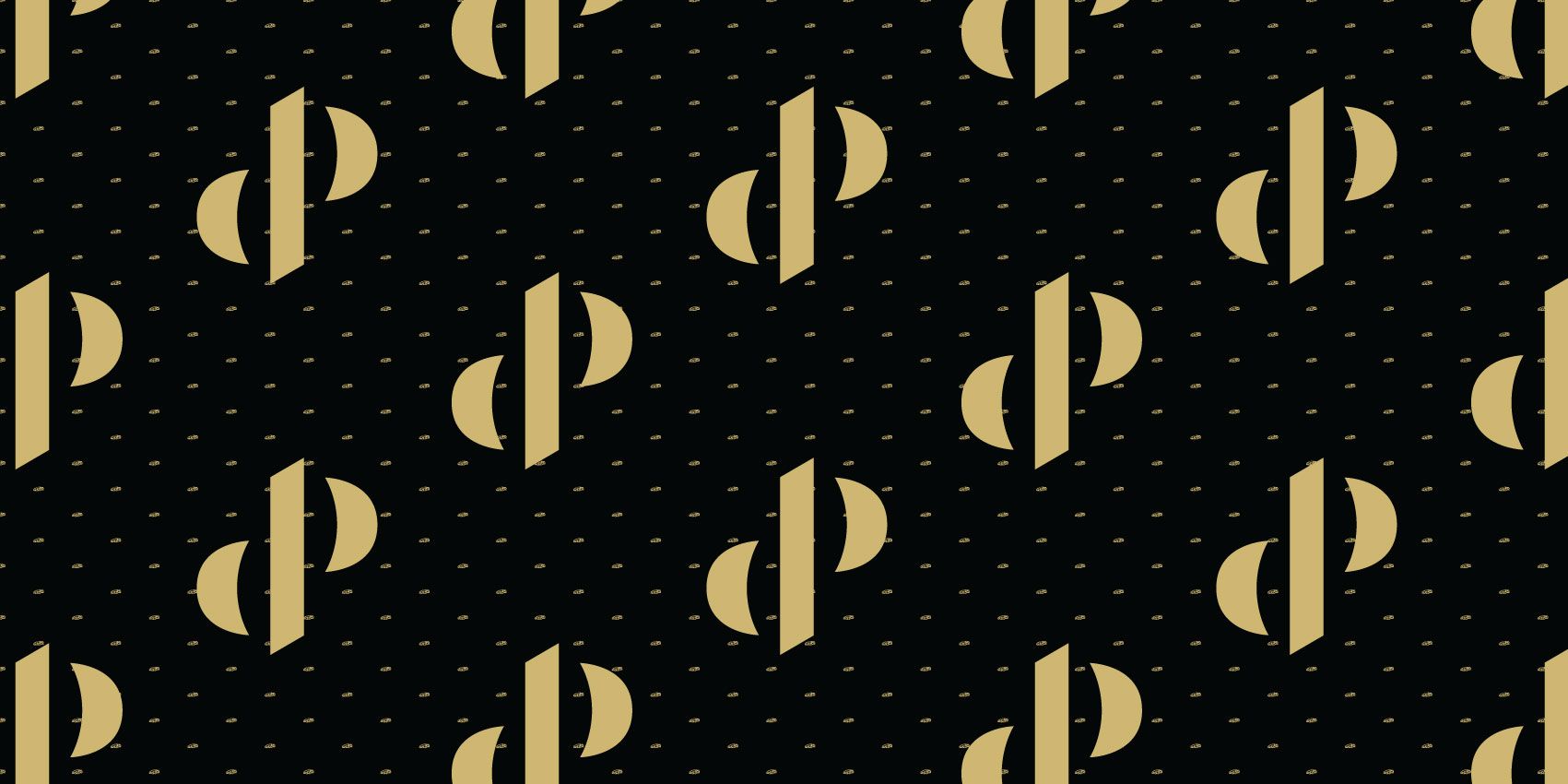 Pattern Dutch Performante - Logo, zwart met goud