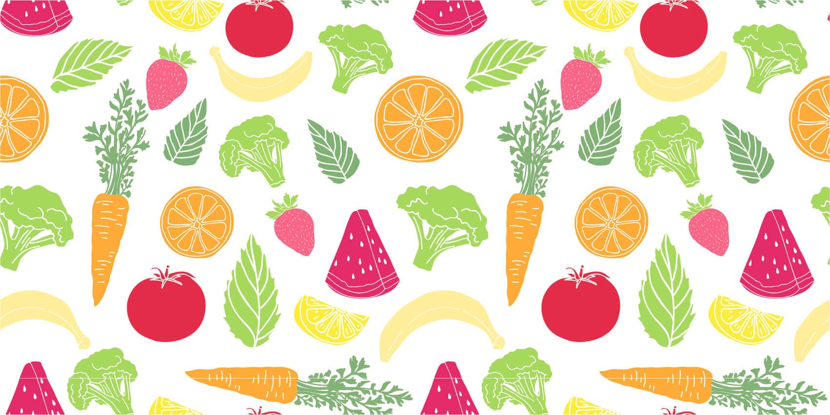 Getekend groente en fruit main product photo