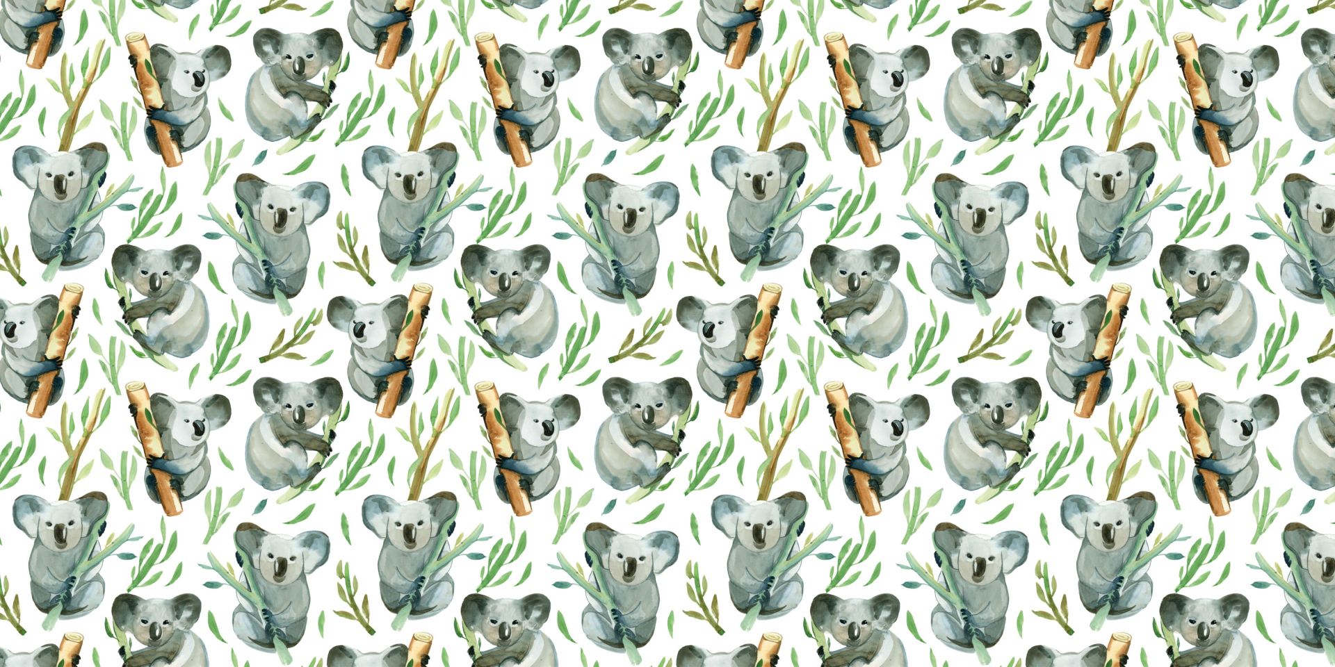 Koala's op bamboe