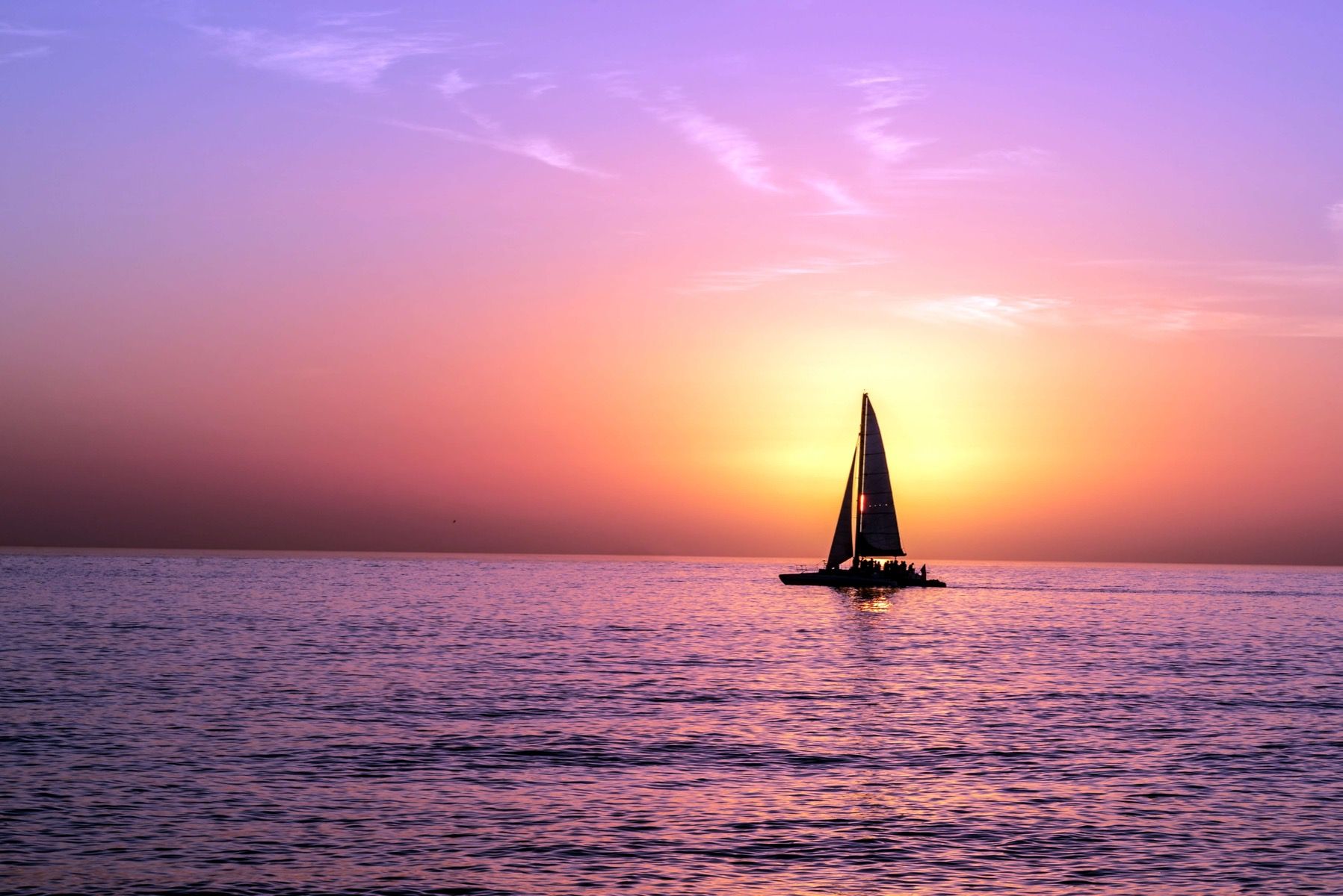 Silhouette zeilboot