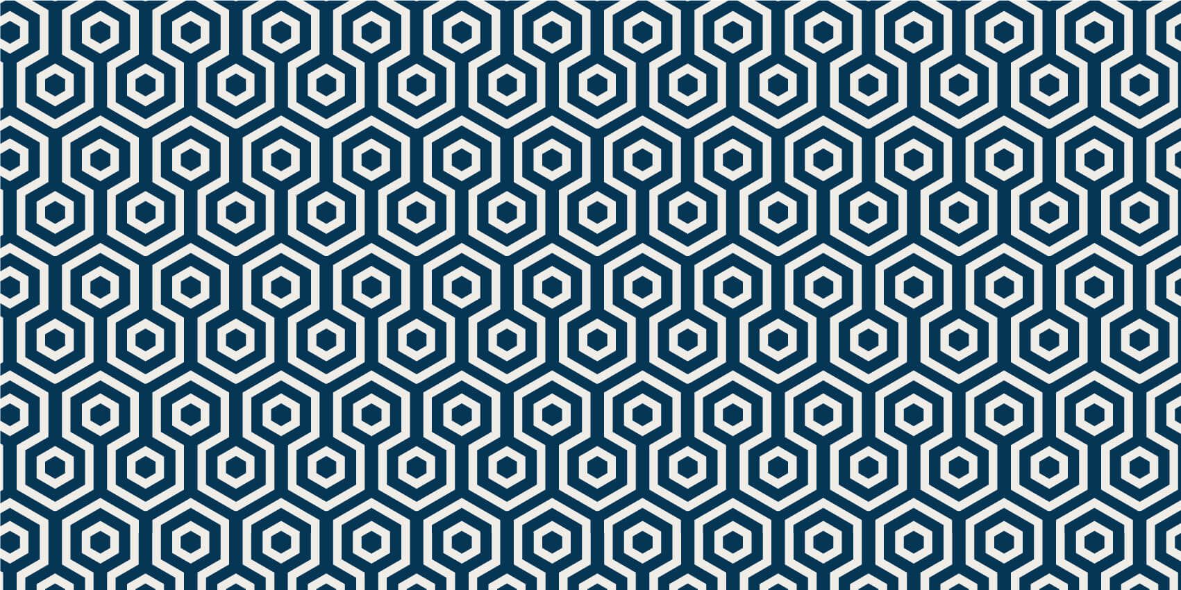 Donkerblauwe hexagons