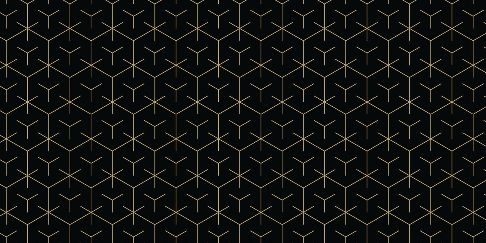 Geometrische hexagons, zwart