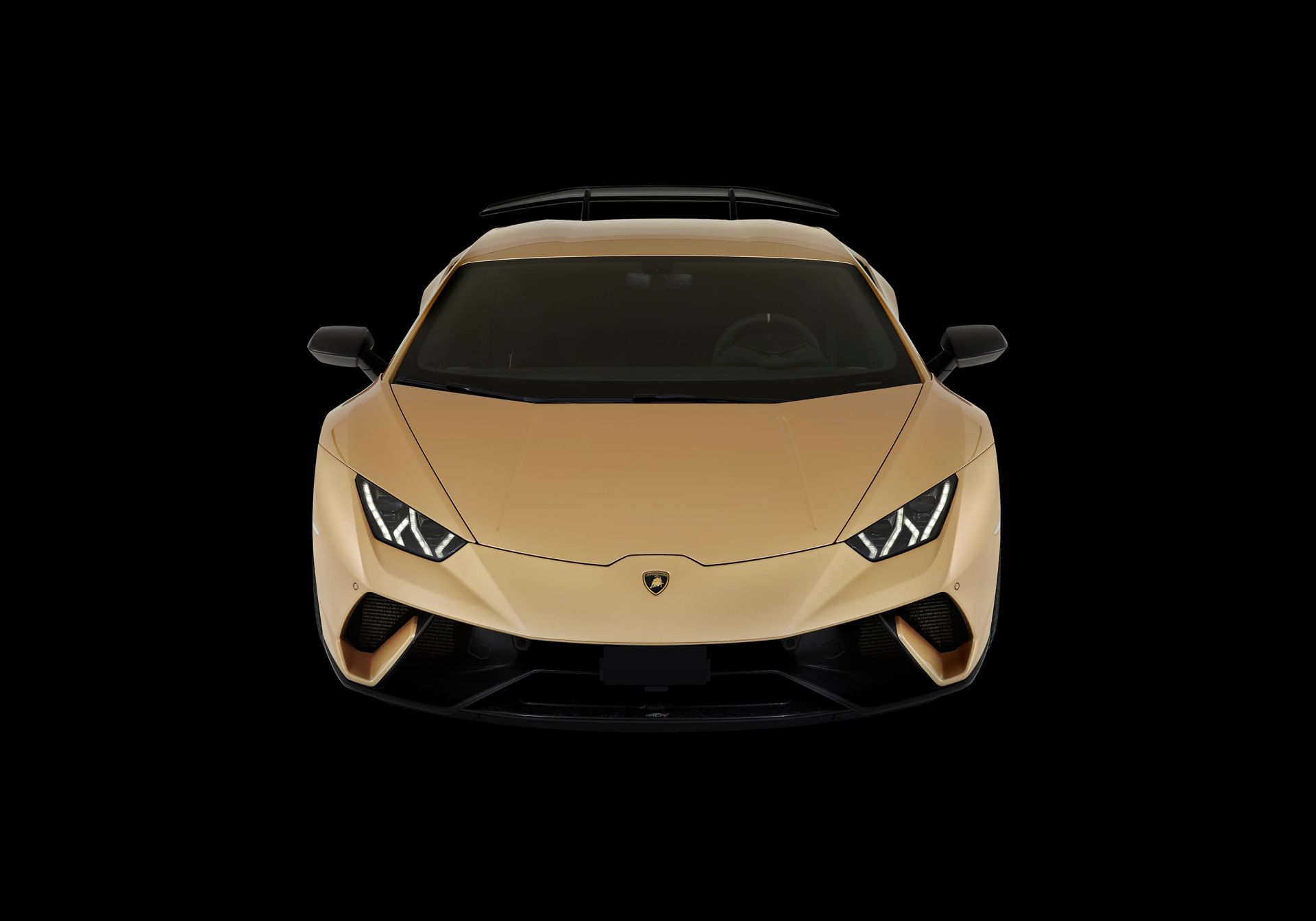 Lamborghini Huracán - Voorkant vanaf boven, zwart main product photo