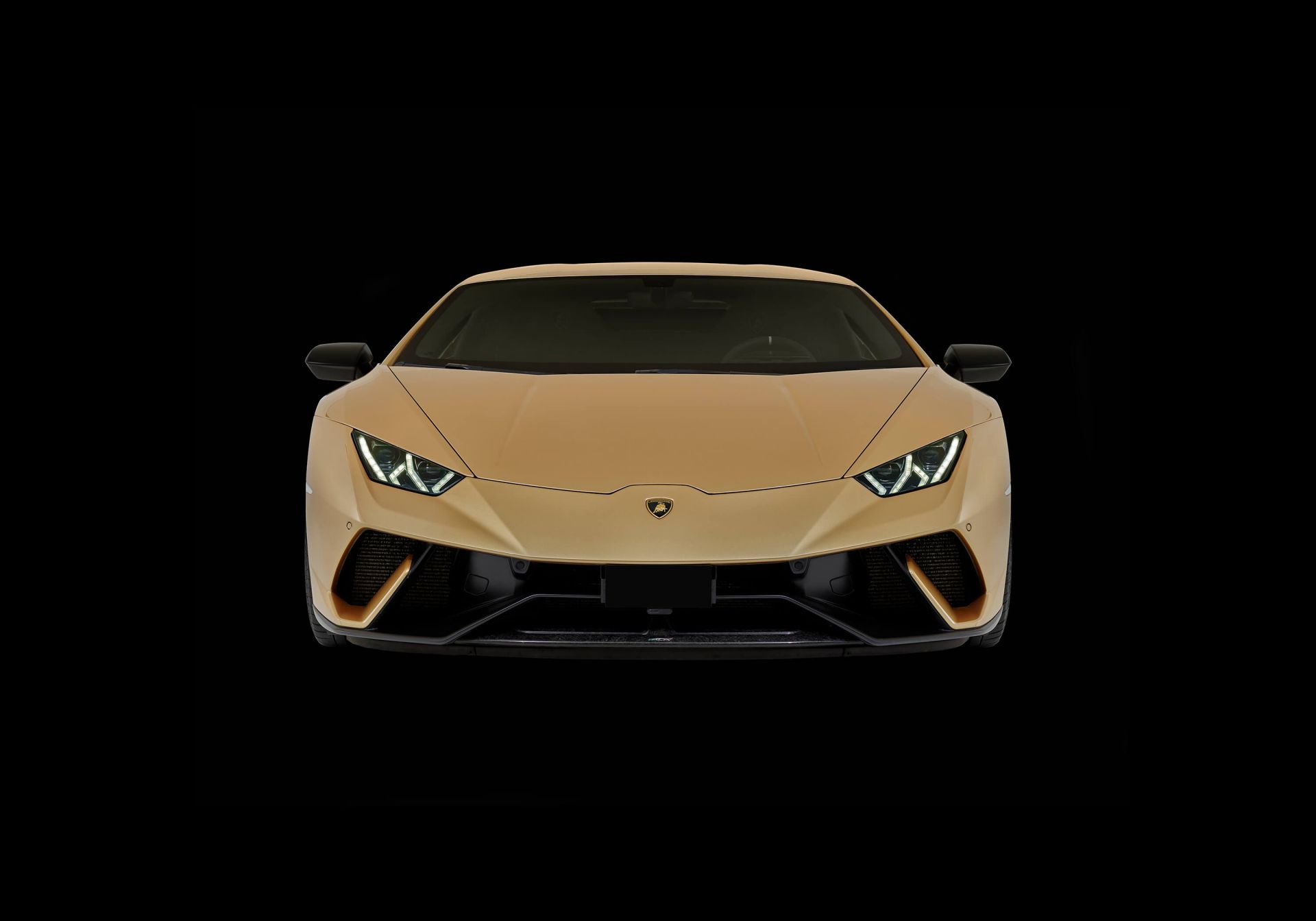 Lamborghini Huracán - Voorkant, zwart