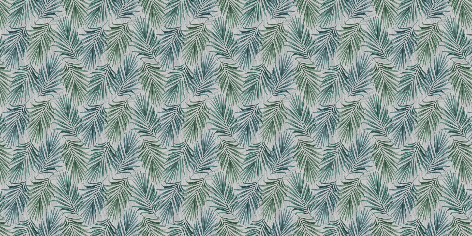 Blauwe en groene palmbladeren