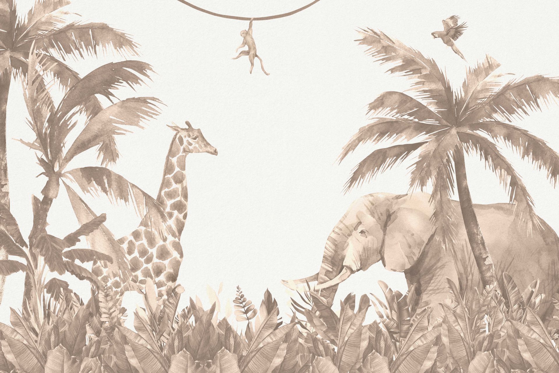 Jungle dieren taupe