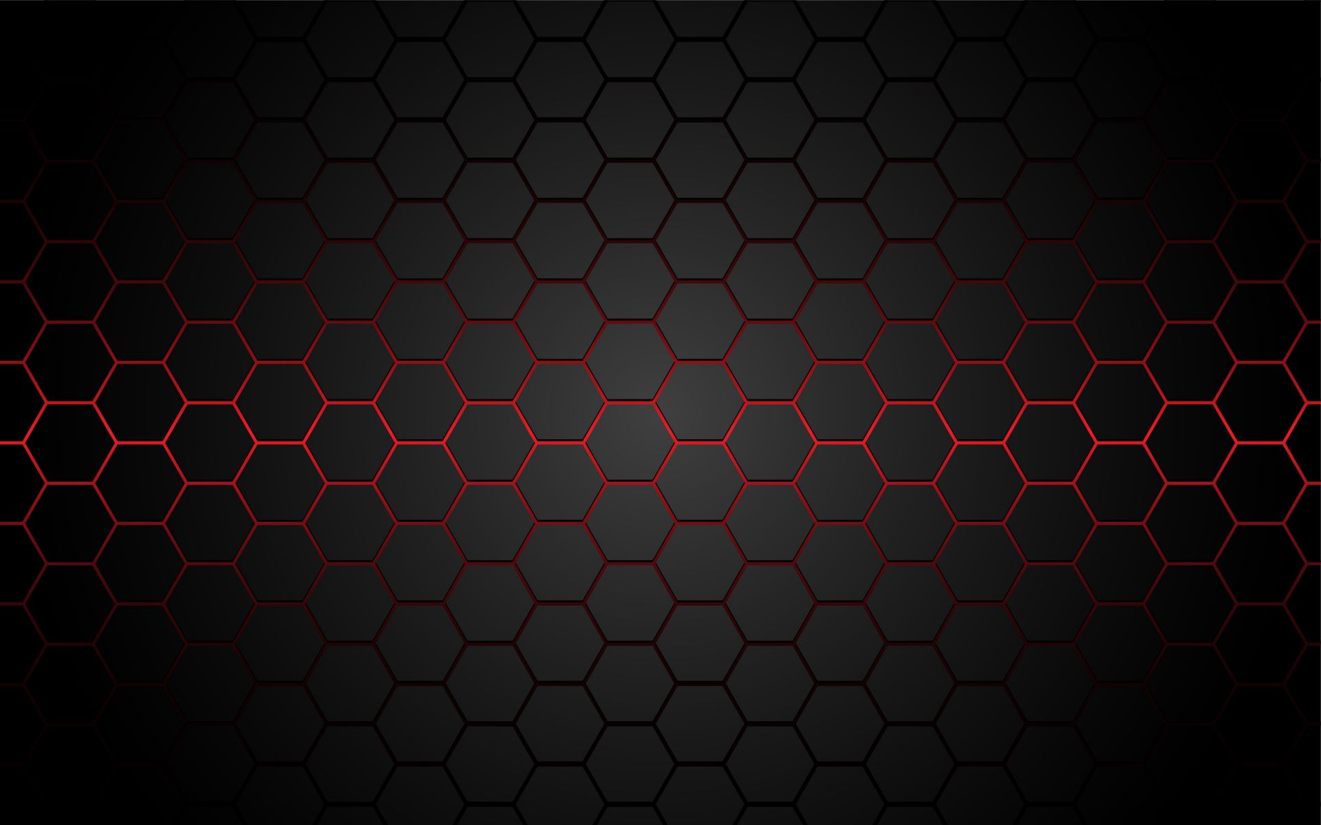 Rood gloeiende hexagons