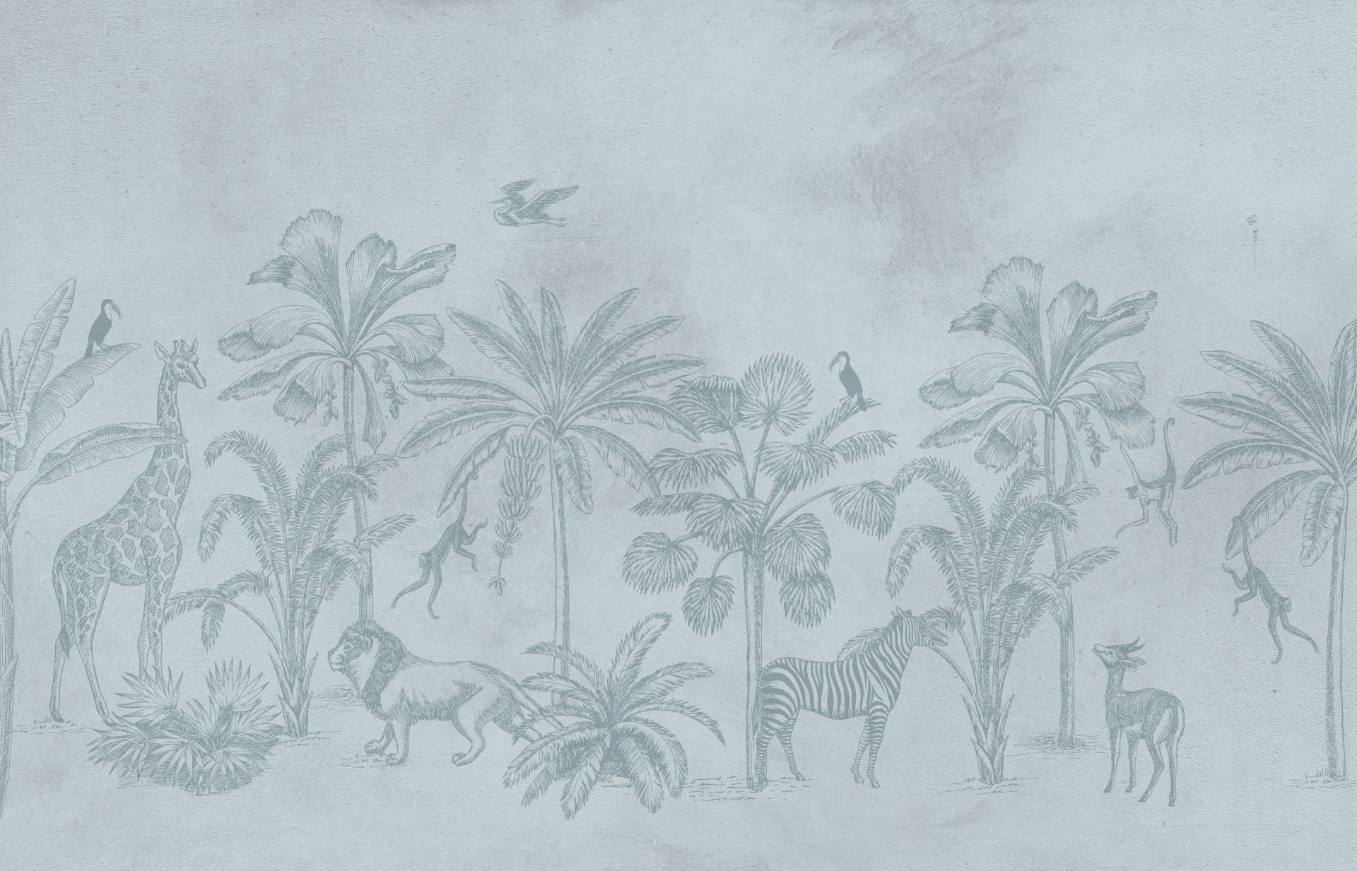 Dierenjungle blauw