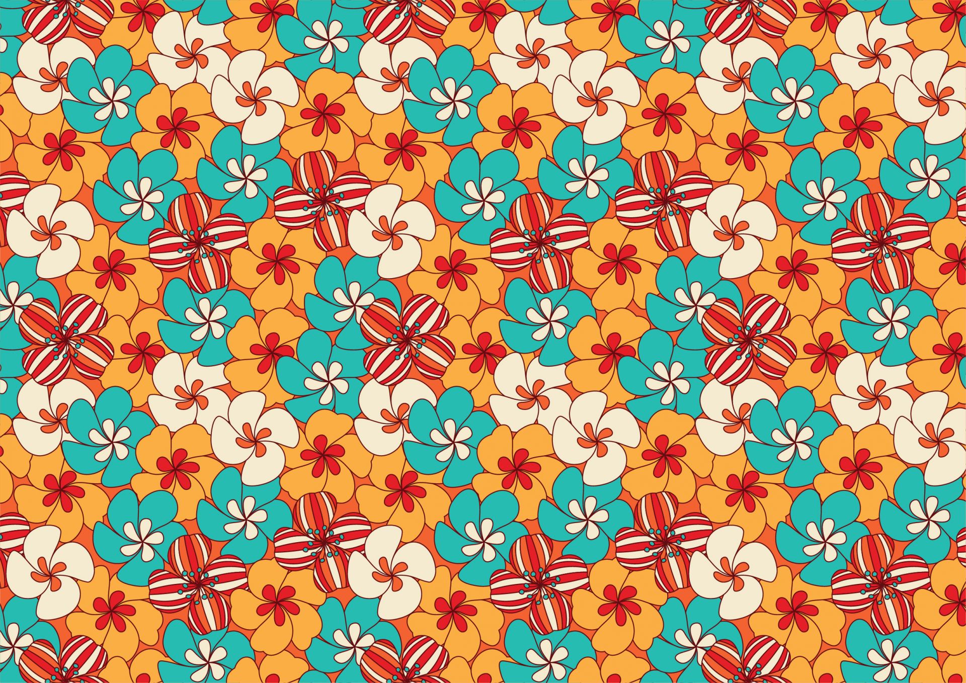 Kleurrijke vintage bloemen
