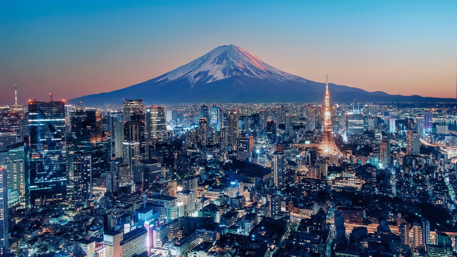 Tokyo bij zonsondergang main product photo