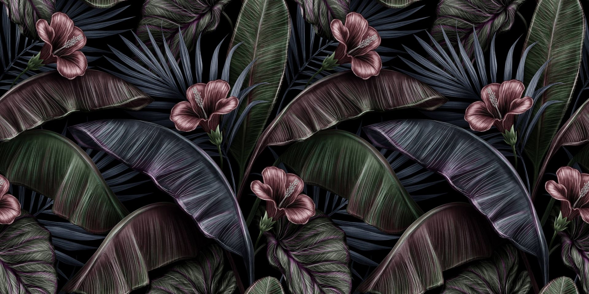 Tropische hibiscus en bladeren main product photo