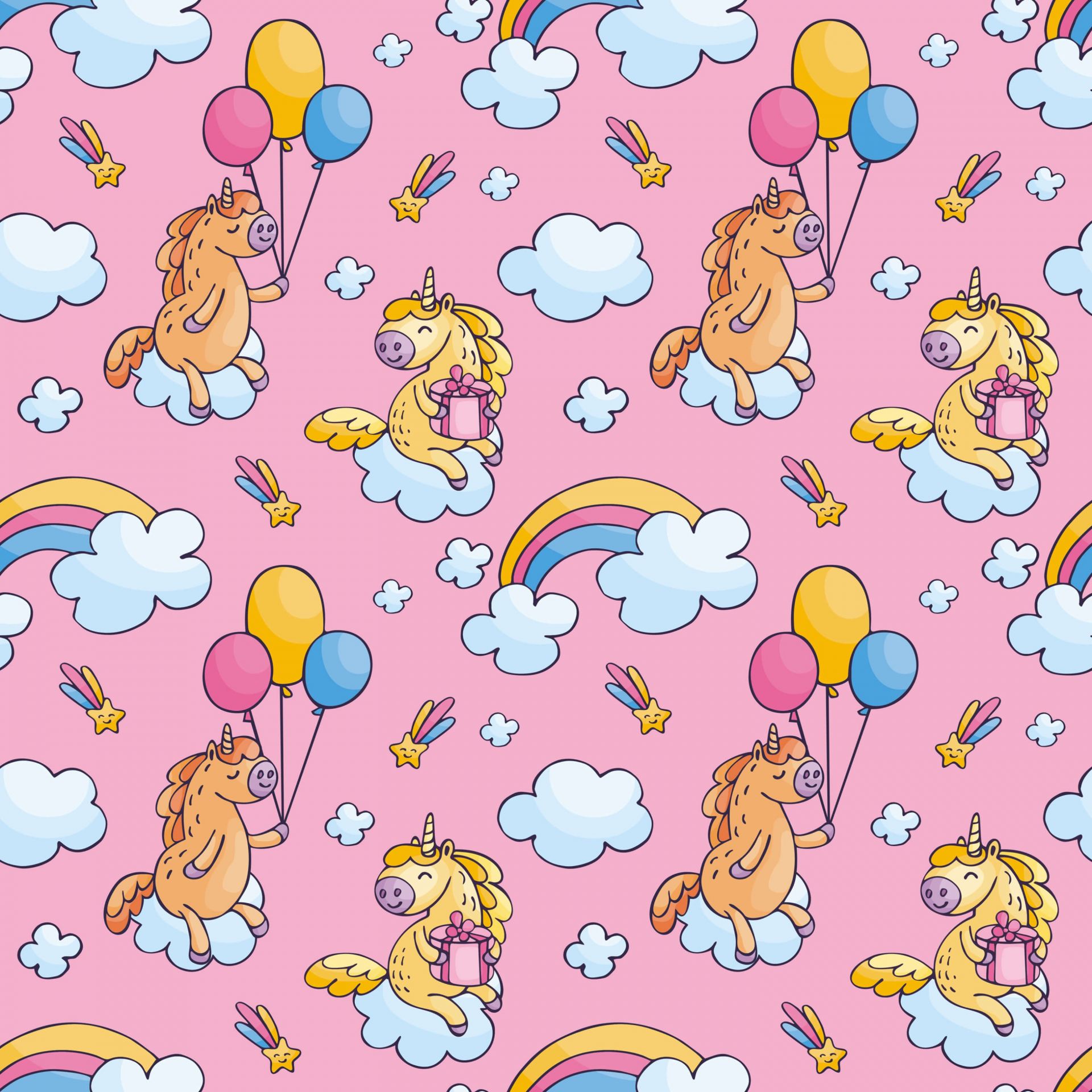 Unicorns met ballonnen