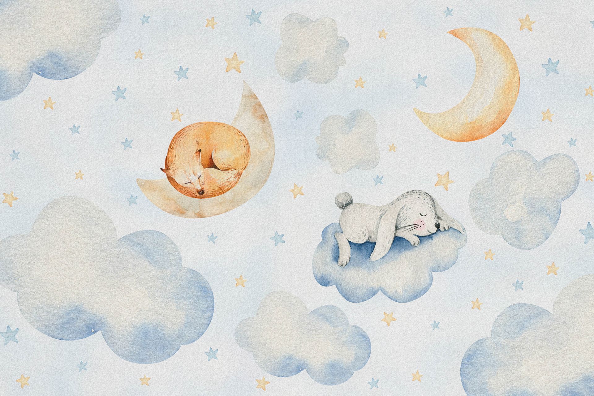 Slapende vrienden in de wolken main product photo