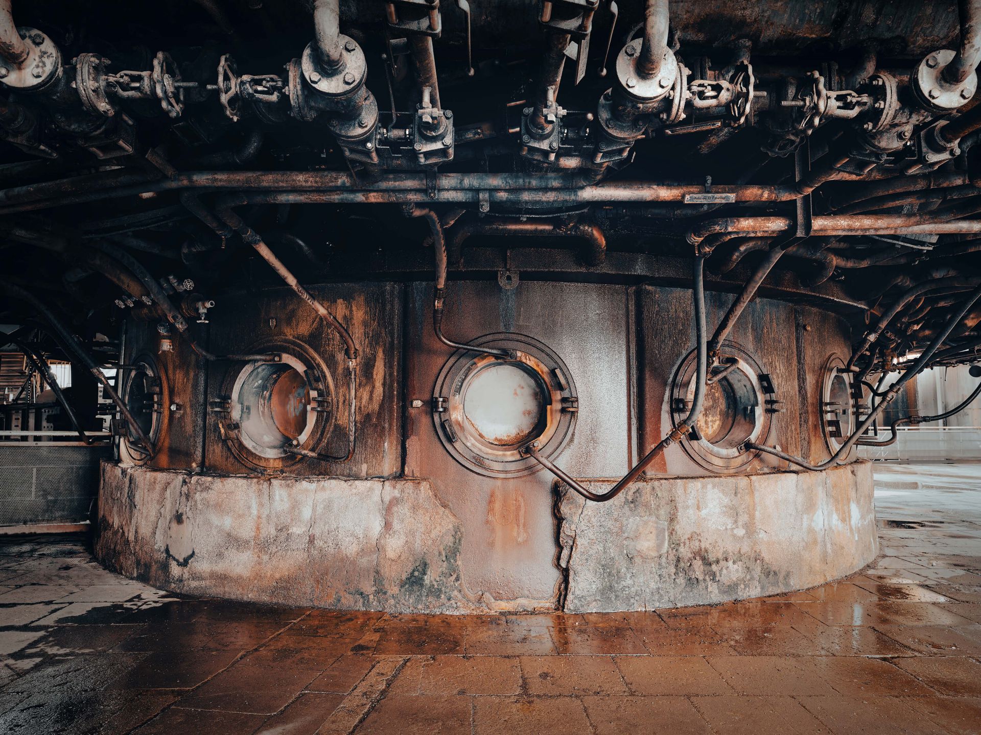 Oude industriële oven