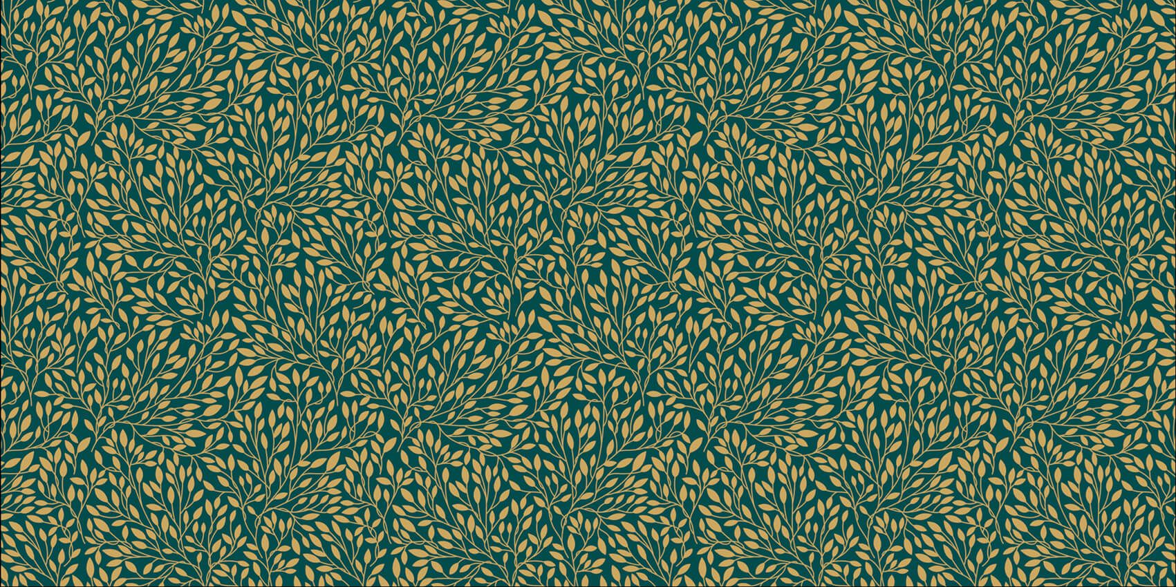 Luxe bloemenpatroon geelgoud
