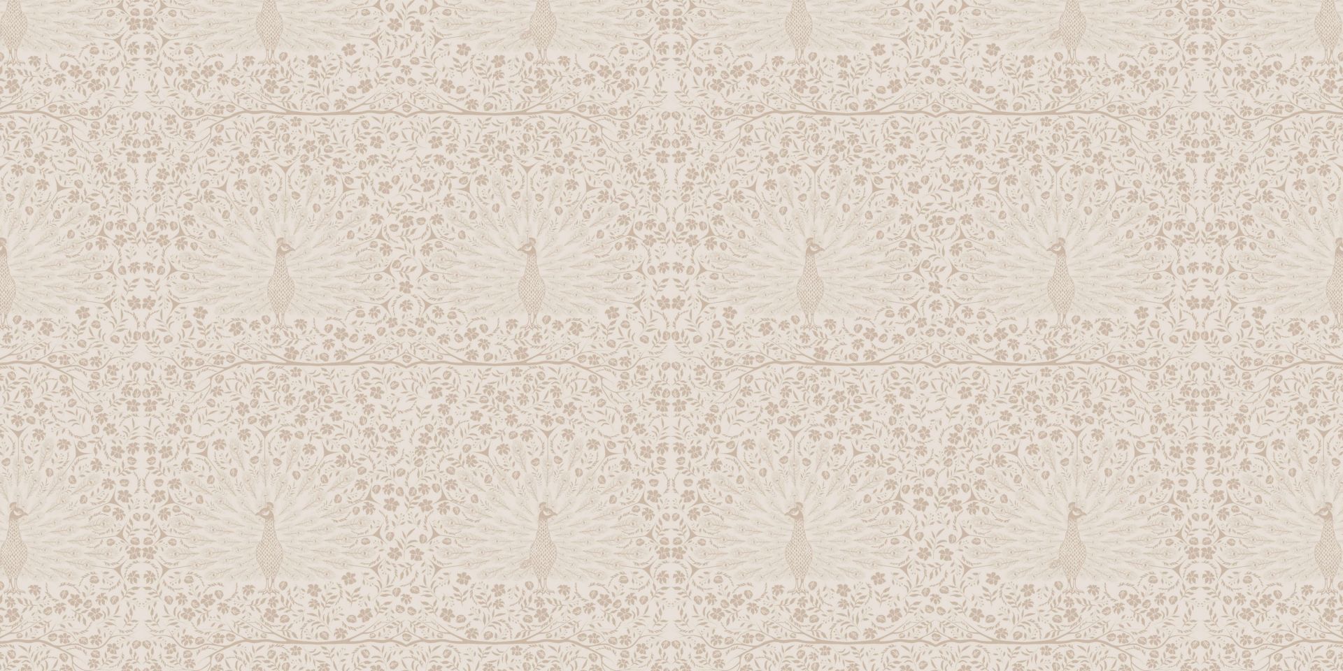 Klassiek Elegante Pauwenpracht Patroon - taupe