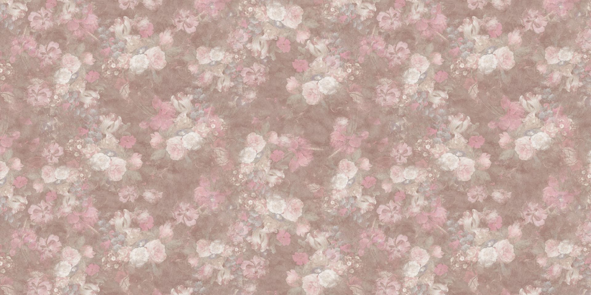 Baroque bloemen patroon - vintage pastel