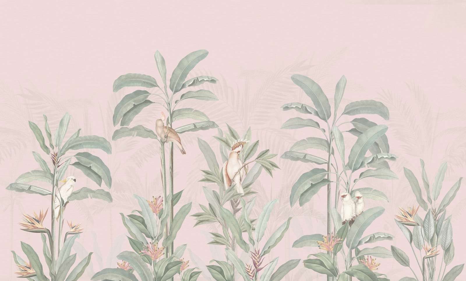 Vintage Jungle Landscape - blush pink